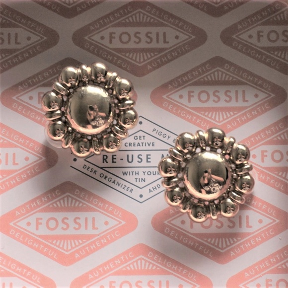 Givenchy Jewelry - Vintage Givenchy Gold Tone Flower Large Earrings